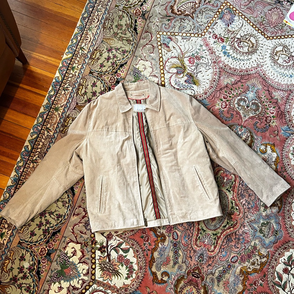 Wilsons Leather M. Julian Beige Leather Jacket Men’s Large
